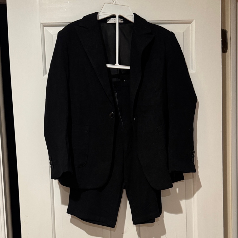 Classic Kids Black Short Suit Set